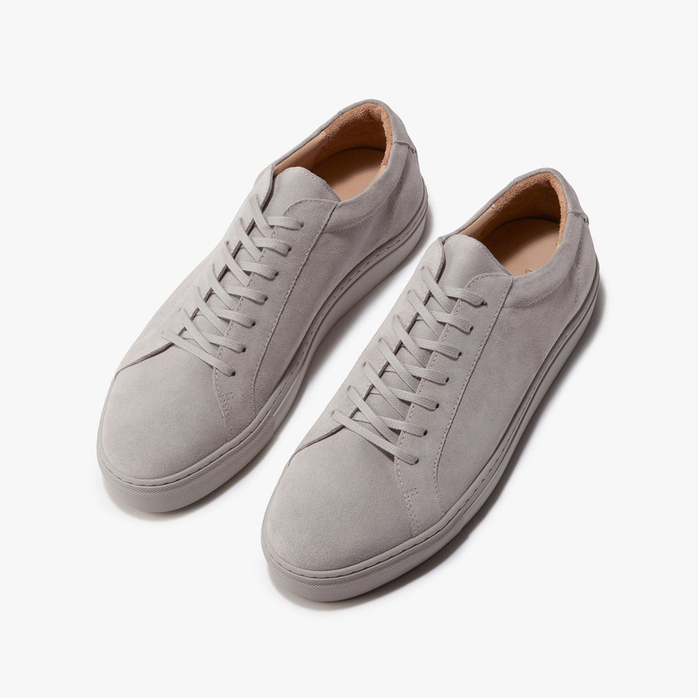 Uniform Standard Men's Series 1 minimalist suede sneaker in Grey handcrafted in Portugal