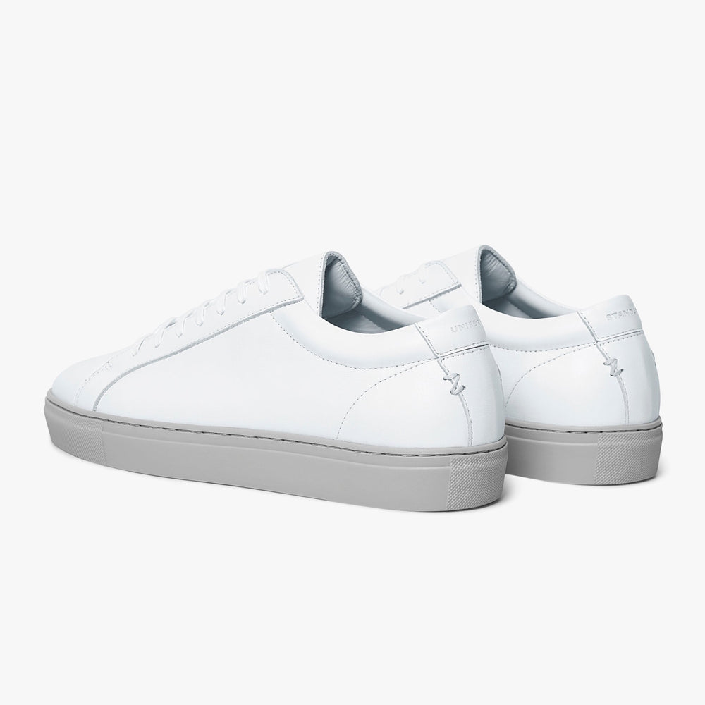 Uniform Standard Men's Series 1 minimalist leather sneaker in White handcrafted in Portugal
