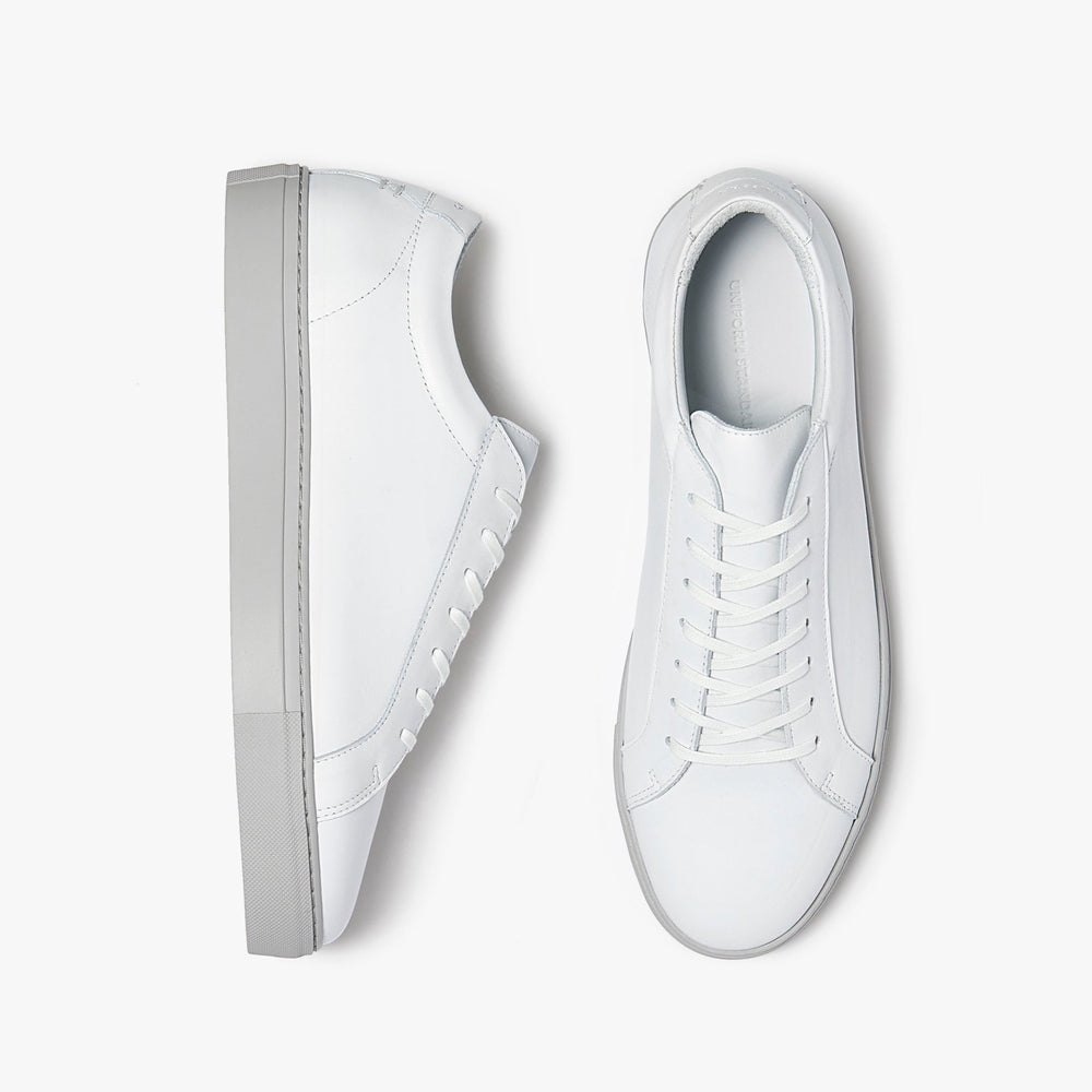 Uniform Standard Men's Series 1 minimalist leather sneaker in White handcrafted in Portugal