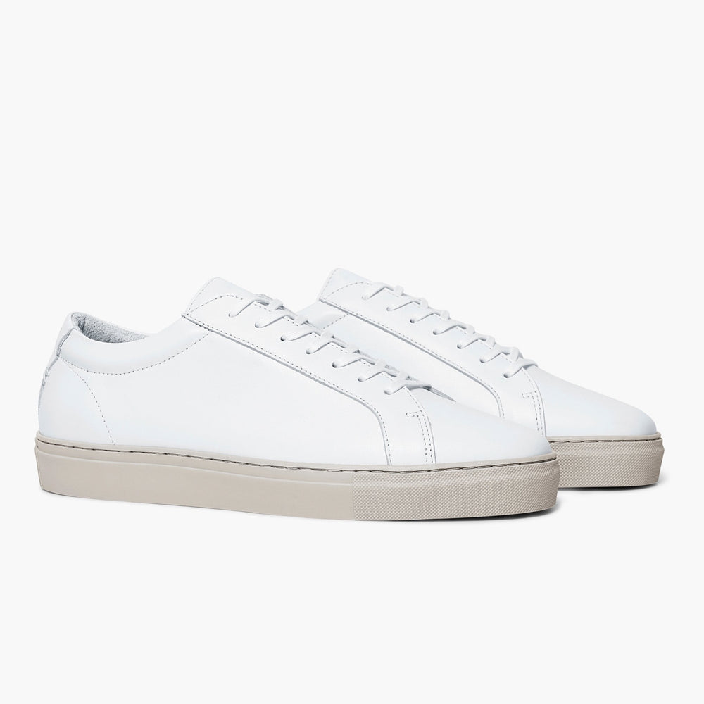 Uniform Standard Men's Series 1 minimalist leather sneaker in White handcrafted in Portugal