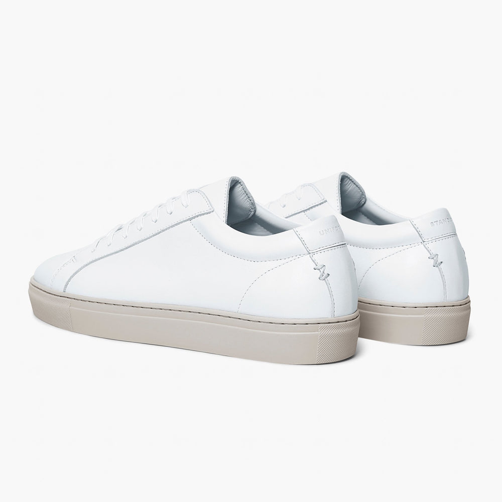 Uniform Standard Men's Series 1 minimalist leather sneaker in White handcrafted in Portugal