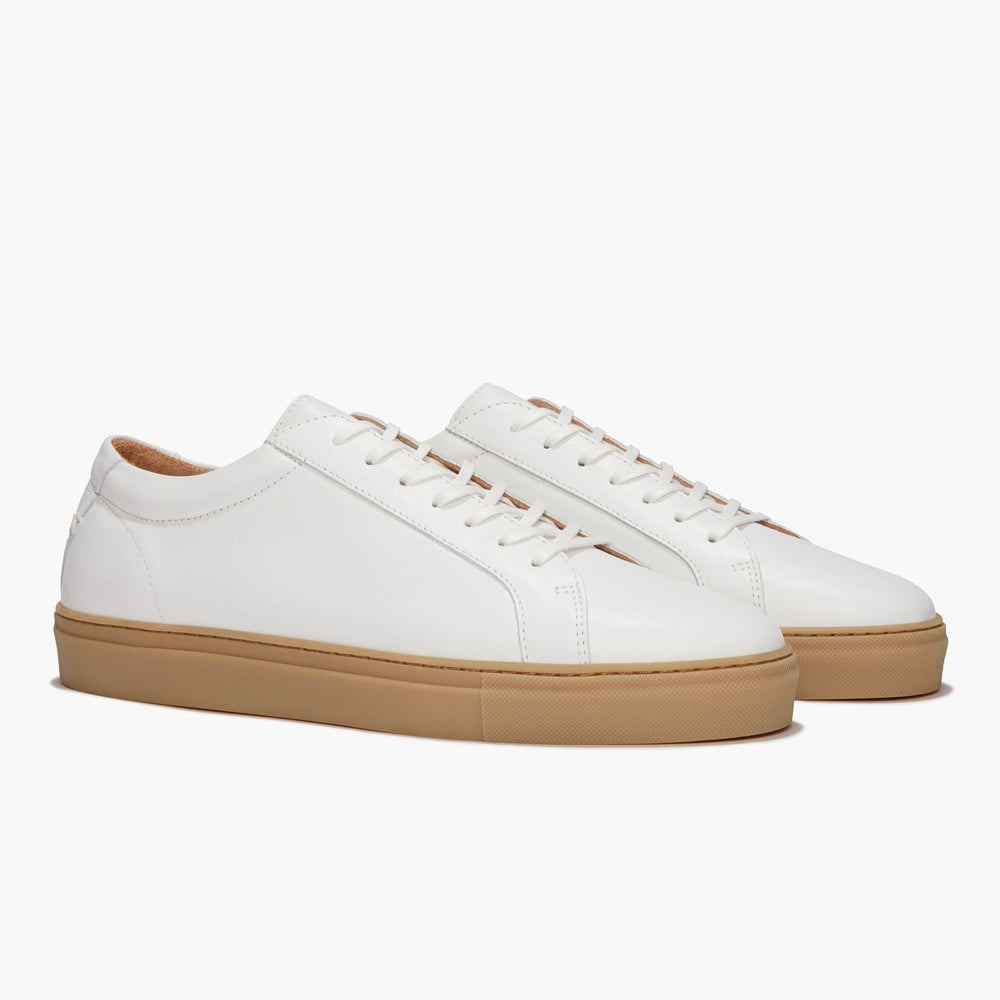 Uniform Standard Men's Series 1 minimalist leather sneaker in White handcrafted in Portugal