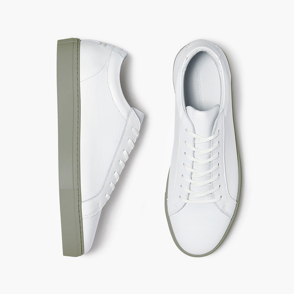 Uniform Standard Men's Series 1 minimalist leather sneaker in White handcrafted in Portugal