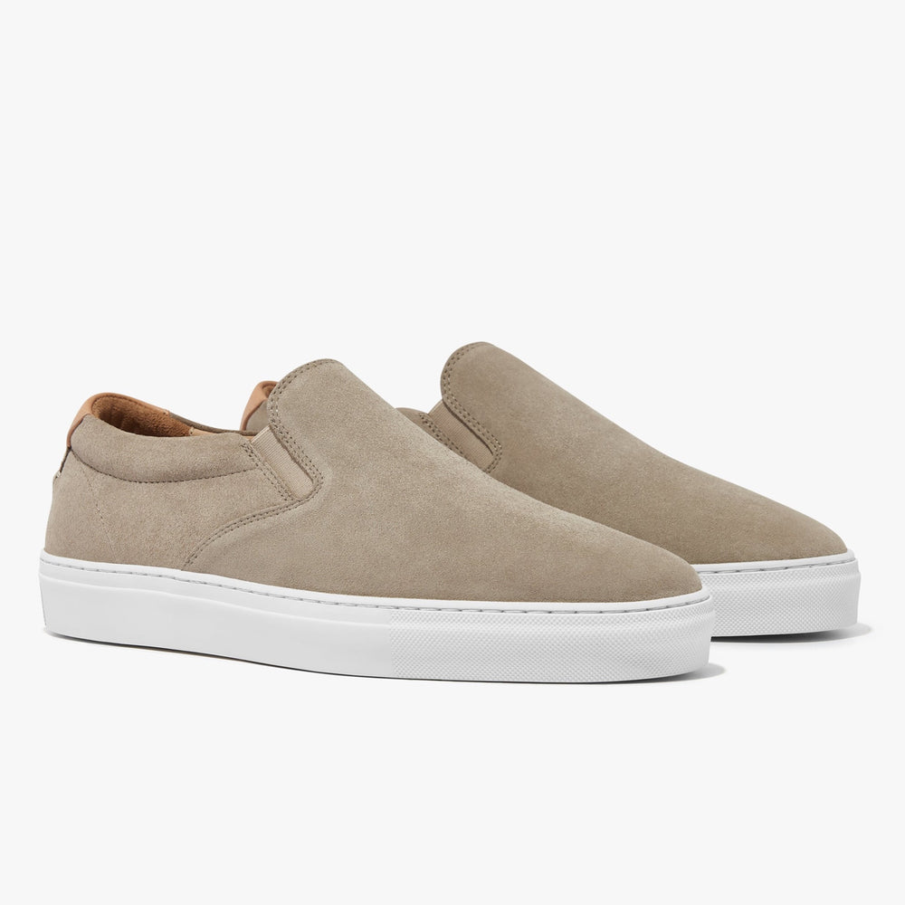 Uniform Standard Men's Series 2 minimalist suede sneaker in Beige handcrafted in Portugal