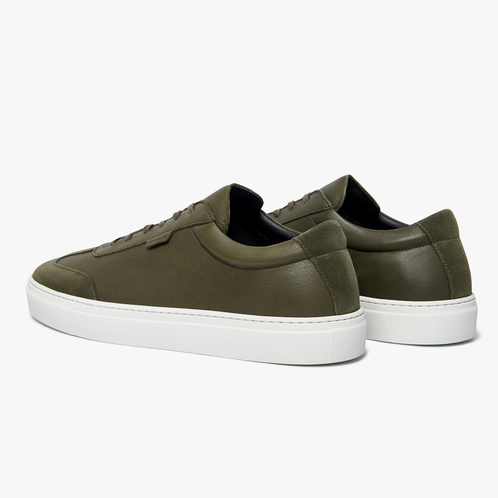Uniform Standard Men's Series 3 minimalist leather sneaker in Green handcrafted in Portugal