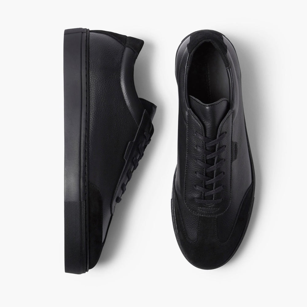 Uniform Standard Men's Series 3 minimalist leather sneaker in Black handcrafted in Portugal