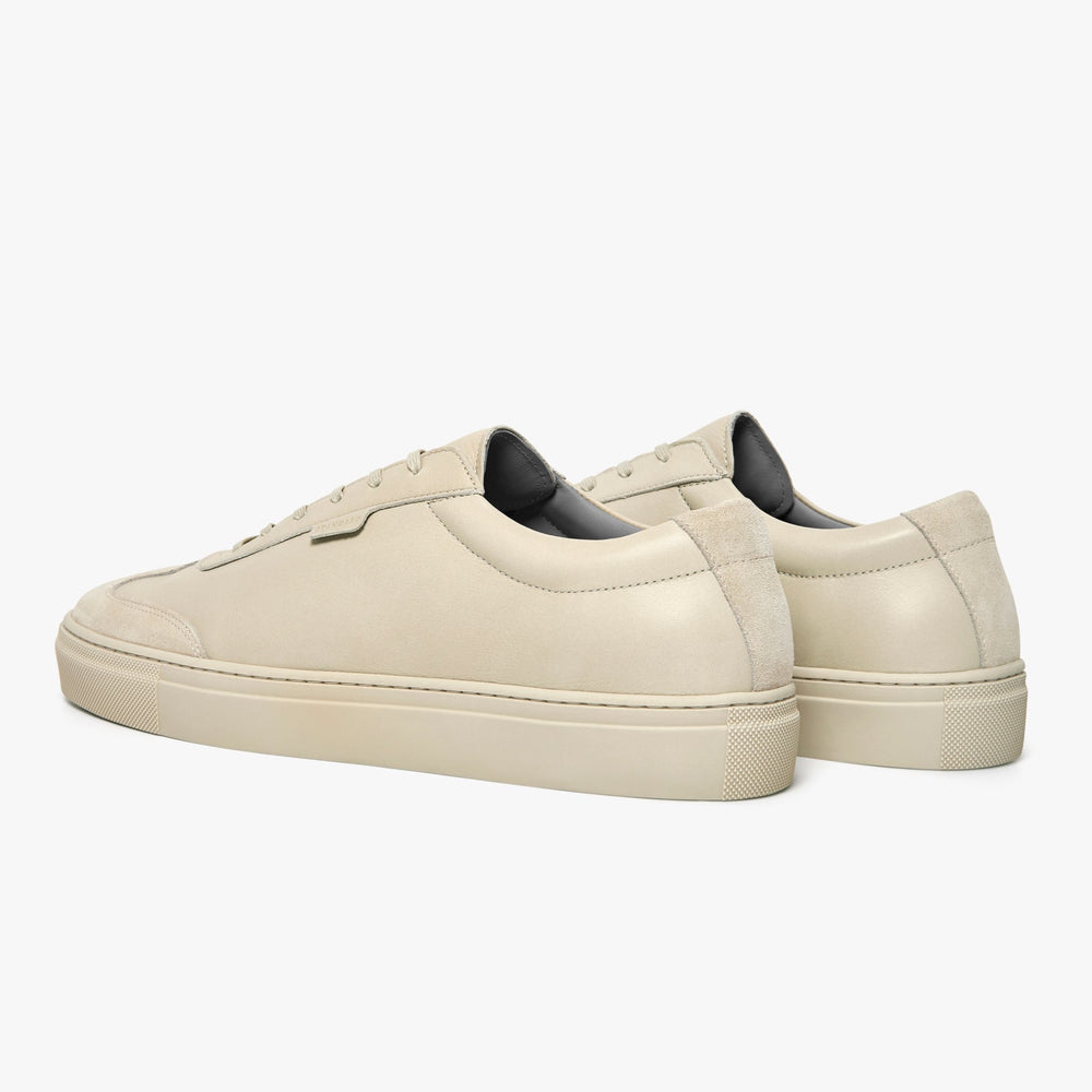 Uniform Standard Men's Series 3 minimalist leather sneaker in Beige handcrafted in Portugal