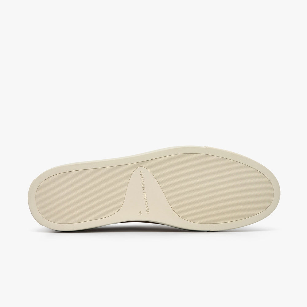 Uniform Standard Men's Series 3 minimalist leather sneaker in Beige handcrafted in Portugal