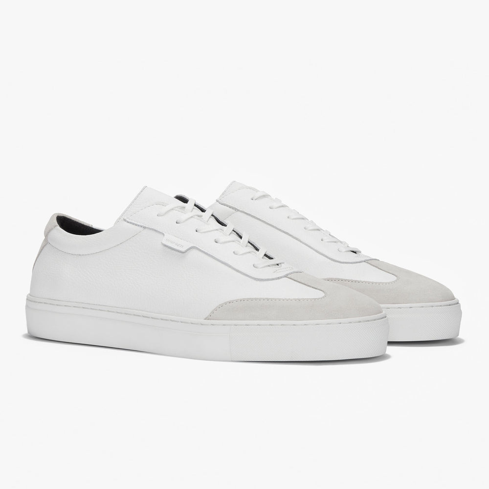 Uniform Standard Men's Series 3 minimalist leather sneaker in White handcrafted in Portugal