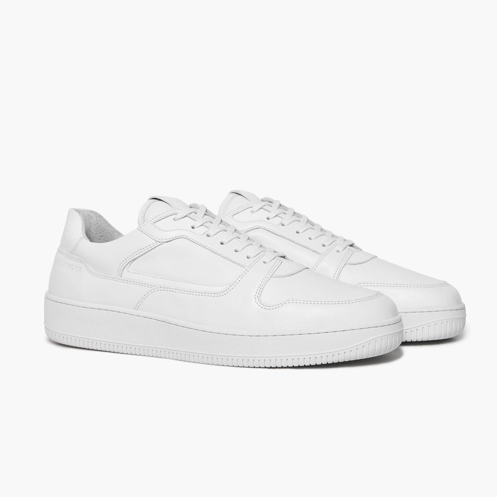 Uniform Standard Men's Series 5 minimalist leather sneaker in White handcrafted in Portugal