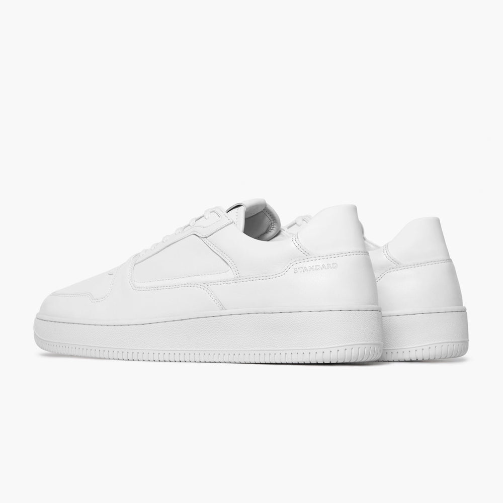Uniform Standard Men's Series 5 minimalist leather sneaker in White handcrafted in Portugal