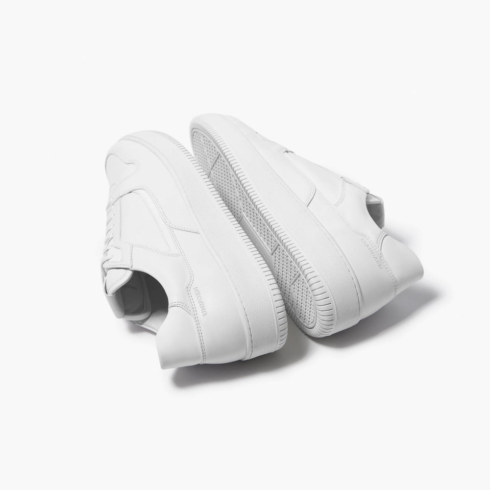 Uniform Standard Men's Series 5 minimalist leather sneaker in White handcrafted in Portugal