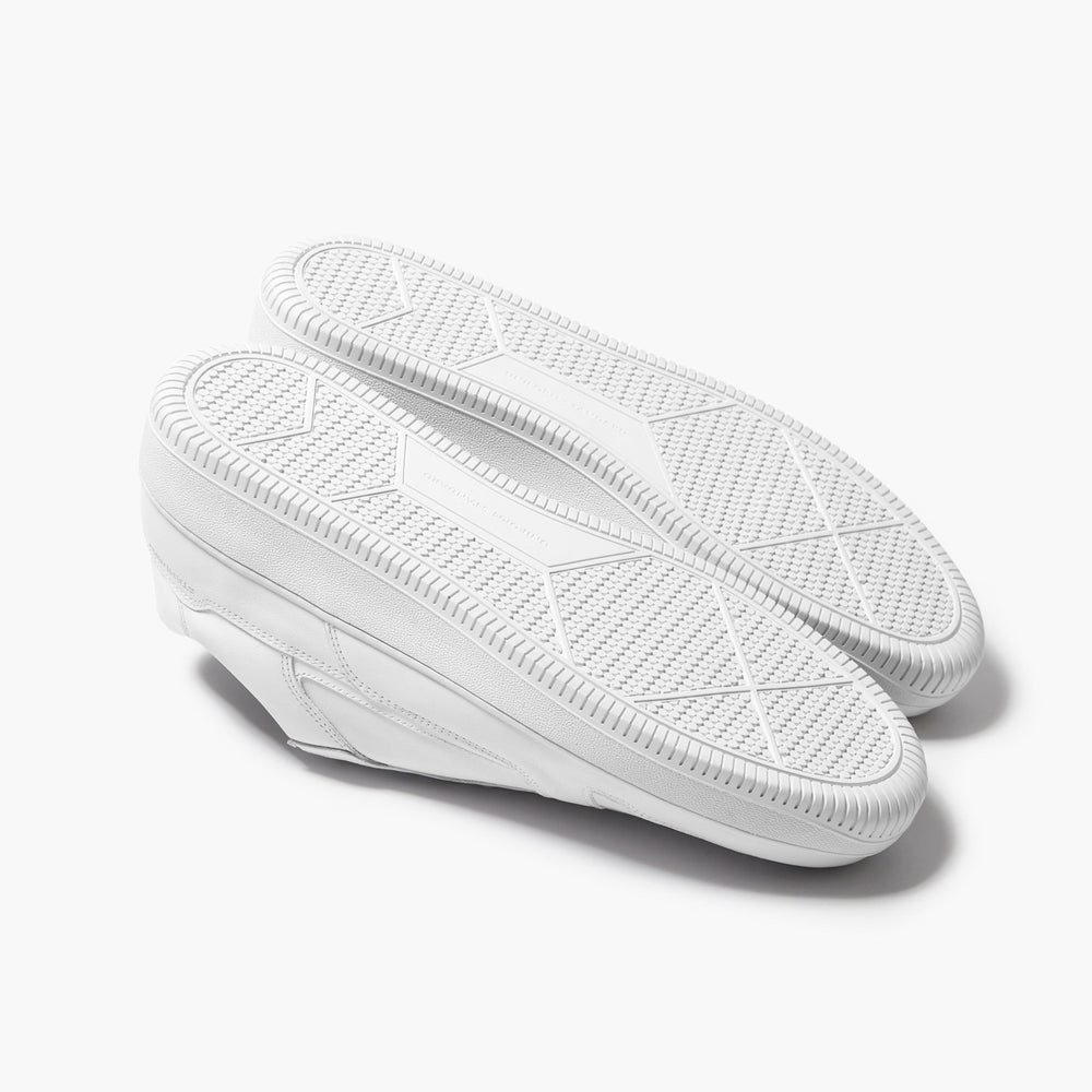 Uniform Standard Men's Series 5 minimalist leather sneaker in White handcrafted in Portugal