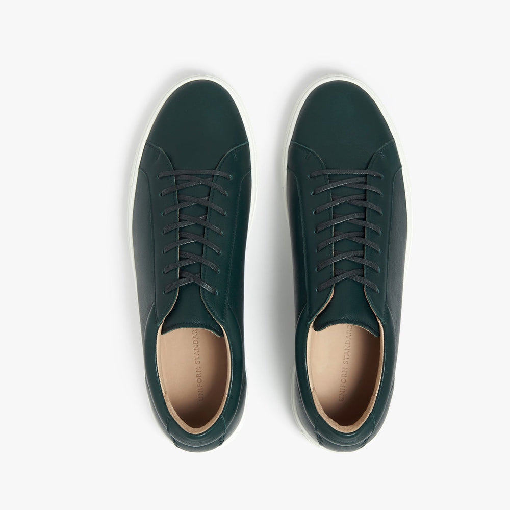 Uniform Standard Men's Series 1 minimalist leather sneaker in Green handcrafted in Portugal
