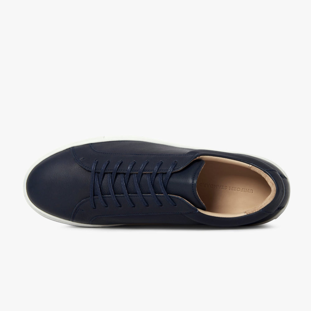 Uniform Standard Men's Series 1 minimalist leather sneaker in Blue handcrafted in Portugal