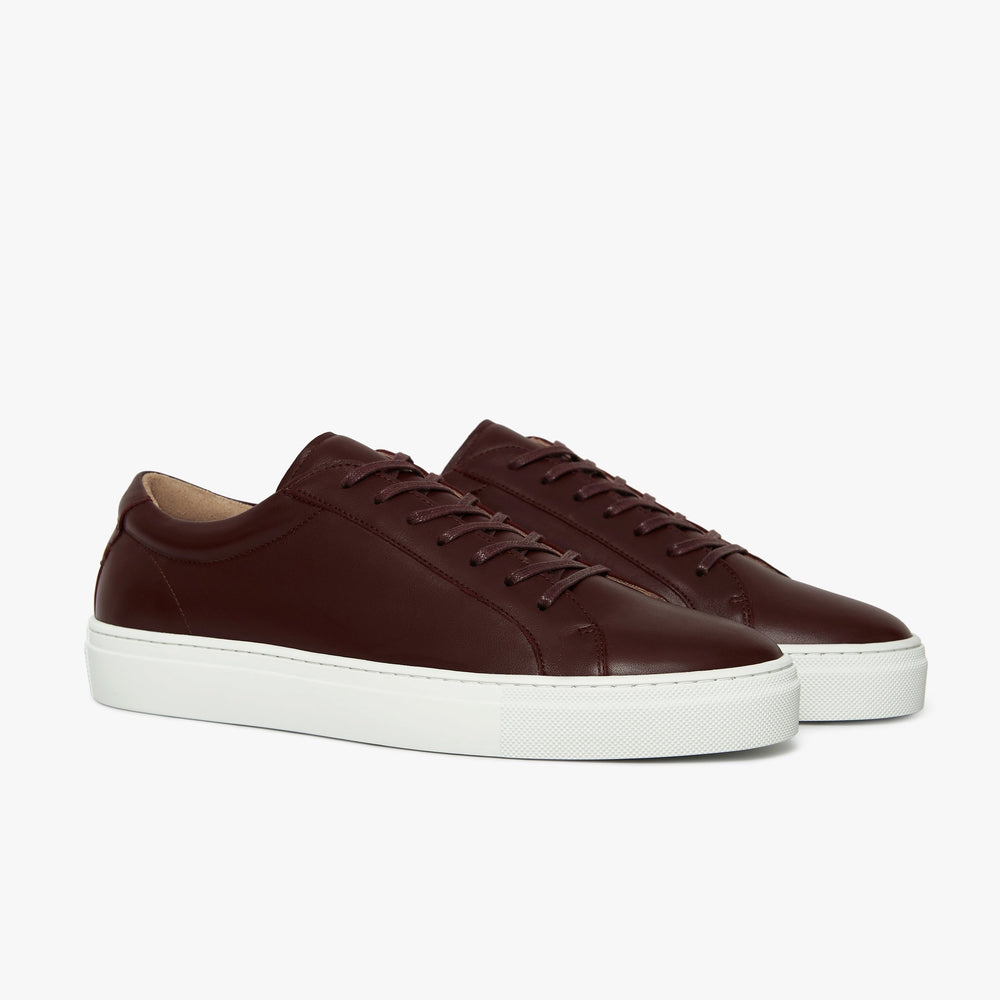 Uniform Standard Men's Series 1 minimalist leather sneaker in Red handcrafted in Portugal