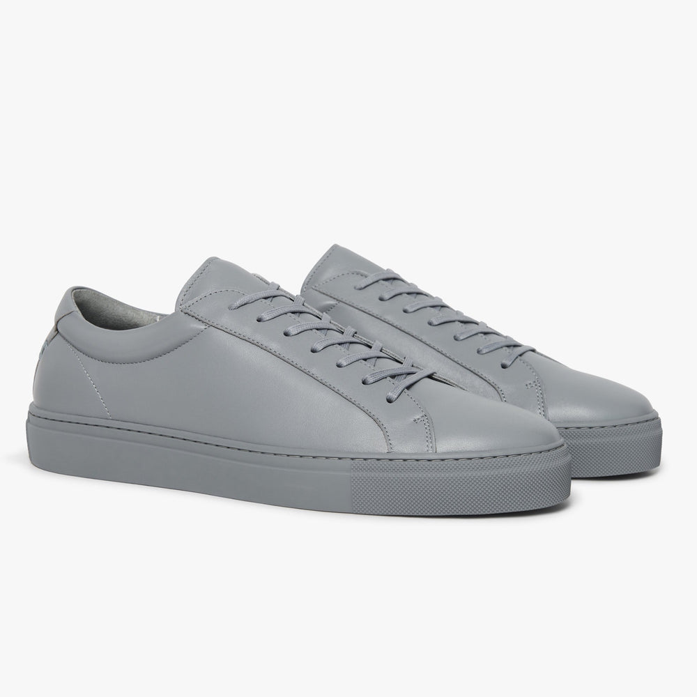 Uniform Standard Men's Series 1 minimalist leather sneaker in Grey handcrafted in Portugal