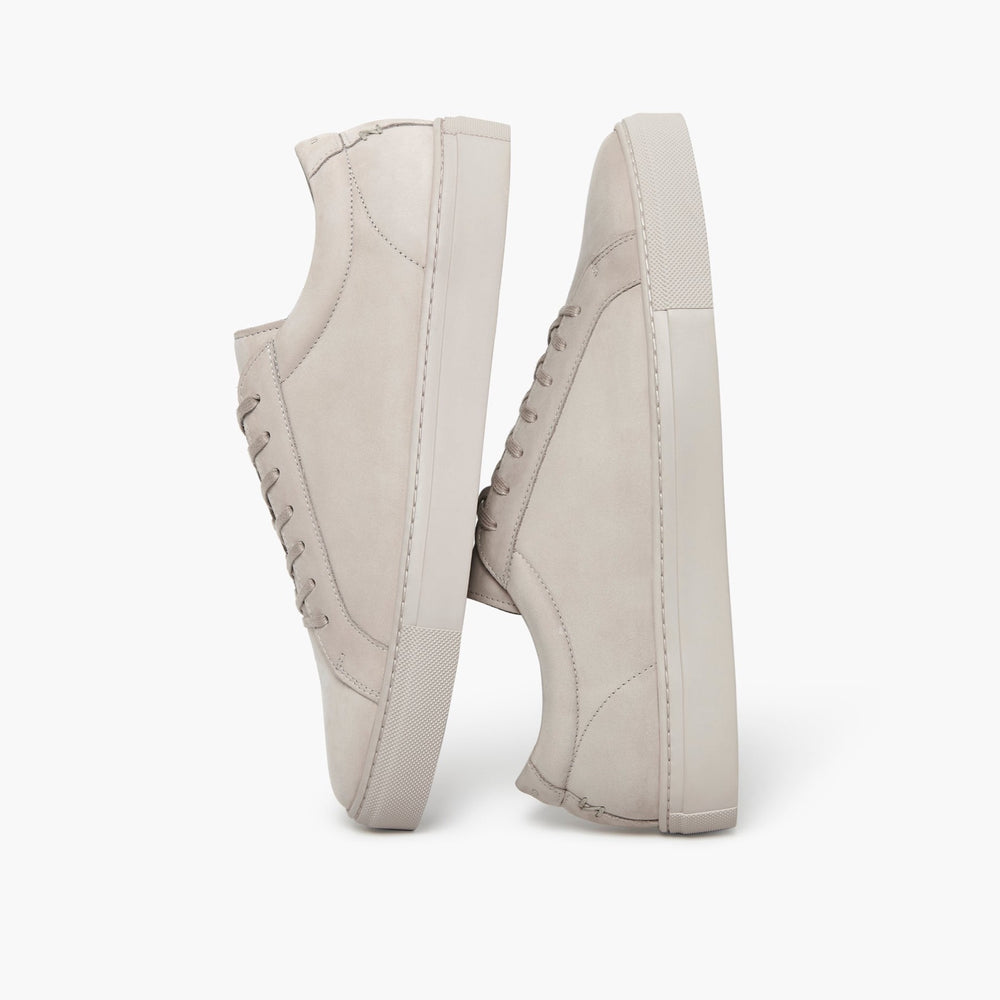 Uniform Standard Men's Series 1 minimalist nubuck leather sneaker in Beige handcrafted in Portugal