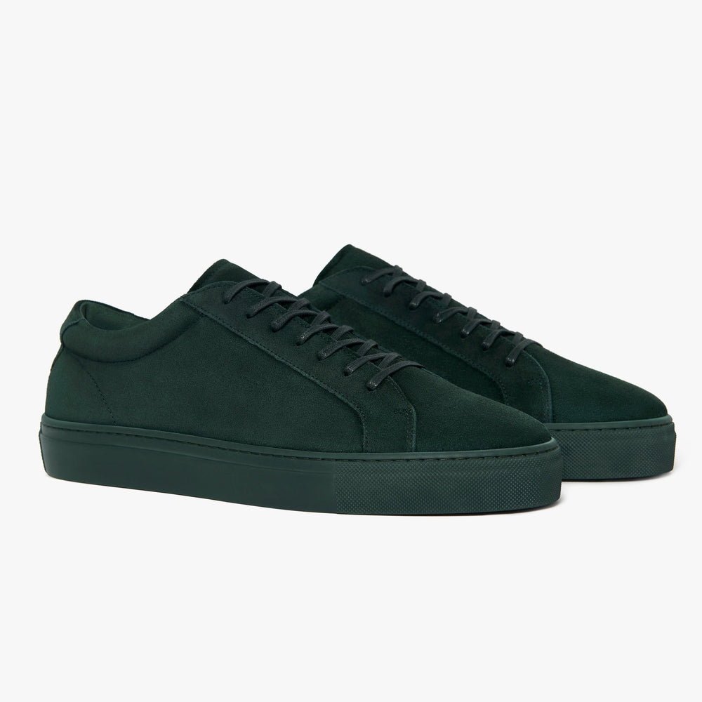 Uniform Standard Men's Series 1 minimalist suede sneaker in Green handcrafted in Portugal