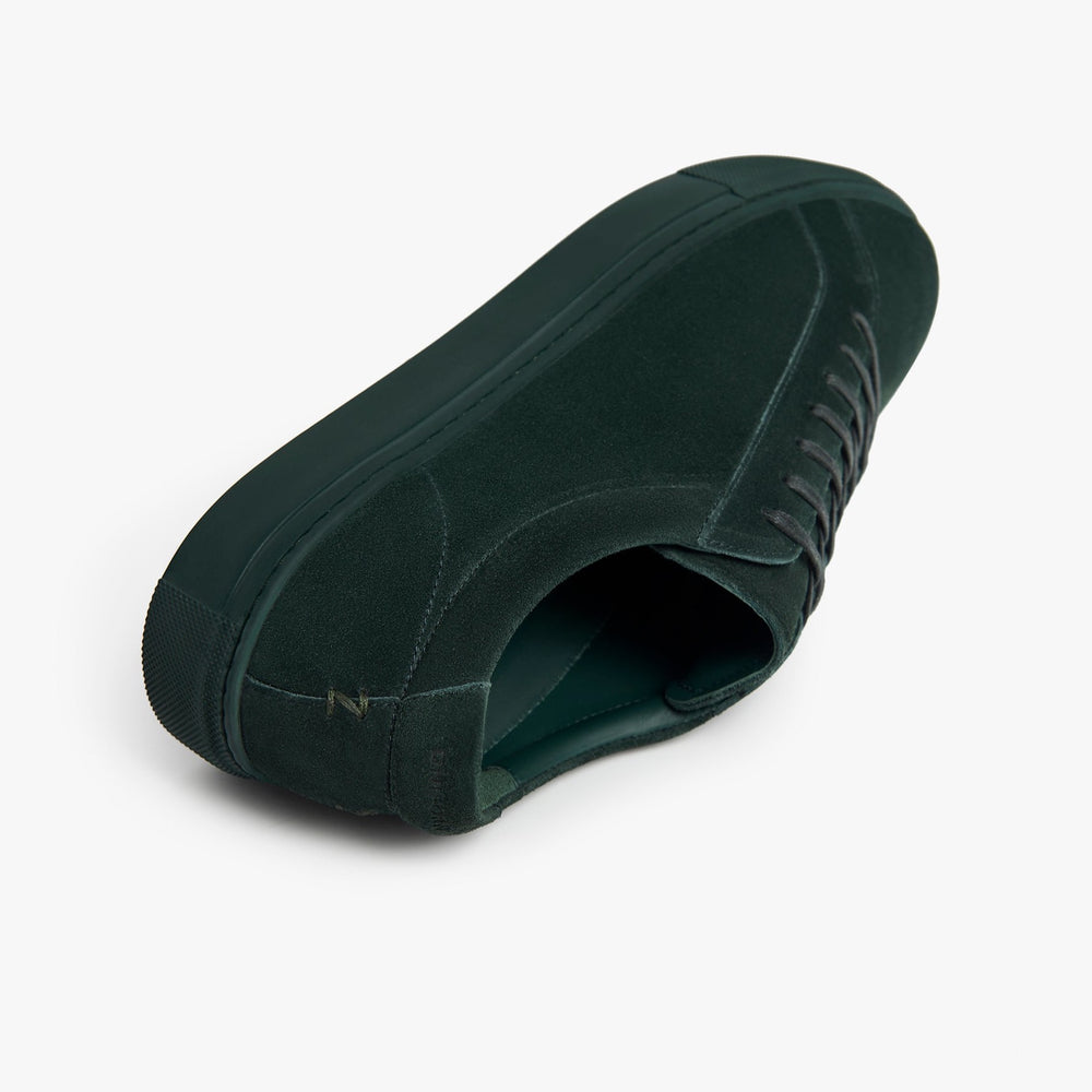 Uniform Standard Men's Series 1 minimalist suede sneaker in Green handcrafted in Portugal