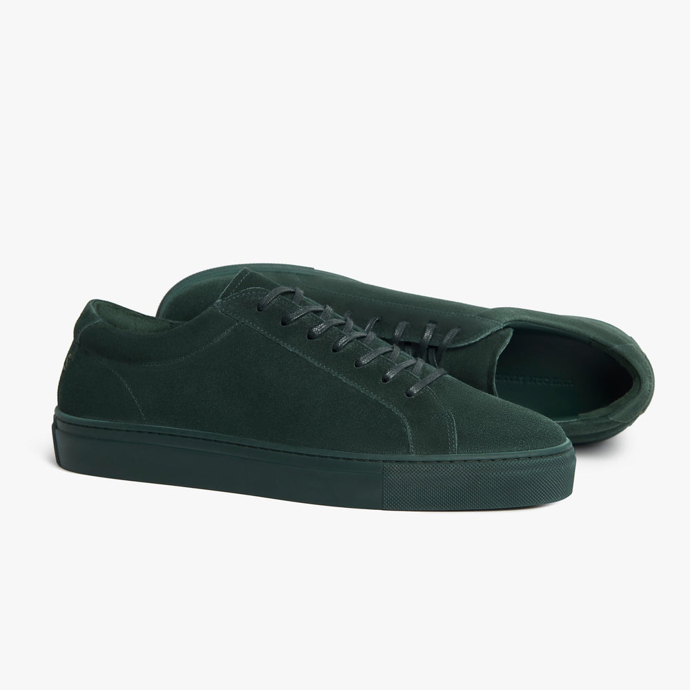 Uniform Standard Men's Series 1 minimalist suede sneaker in Green handcrafted in Portugal