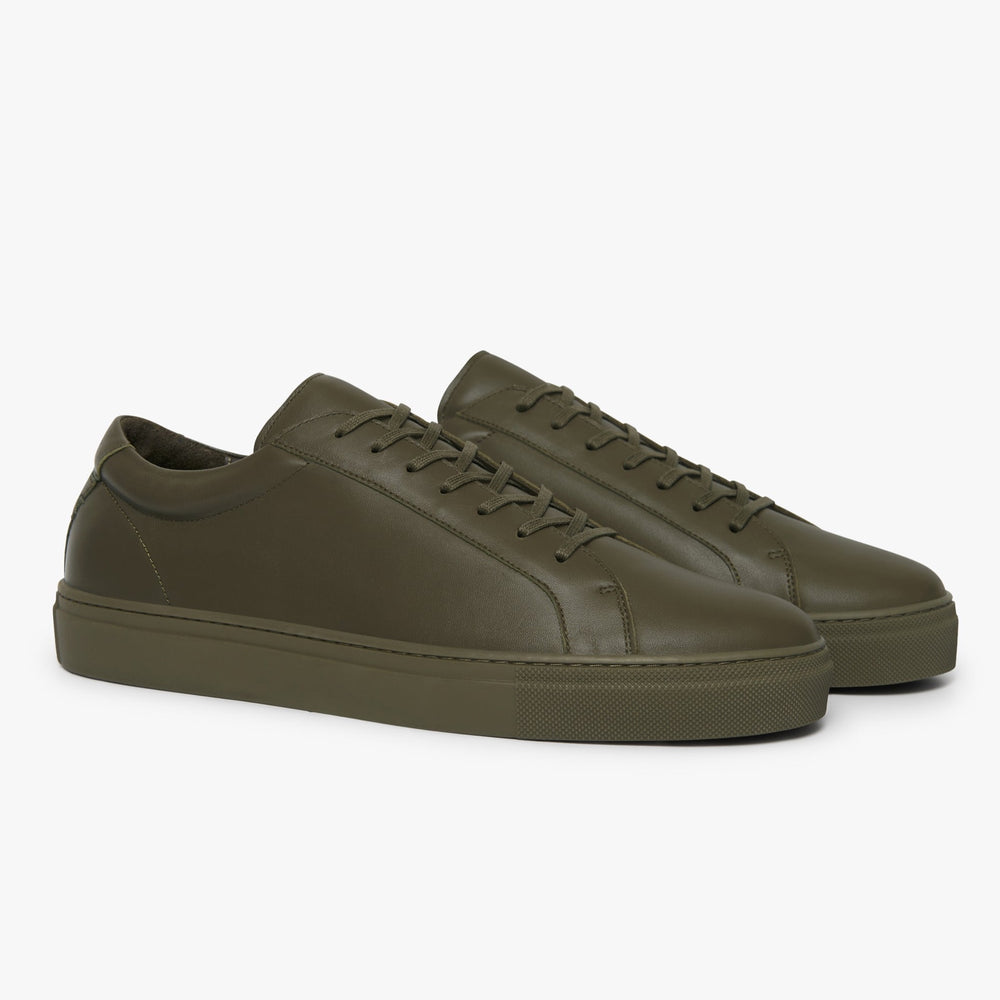 Uniform Standard Men's Series 1 minimalist leather sneaker in Green handcrafted in Portugal