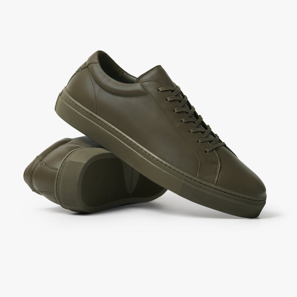 Uniform Standard Men's Series 1 minimalist leather sneaker in Green handcrafted in Portugal