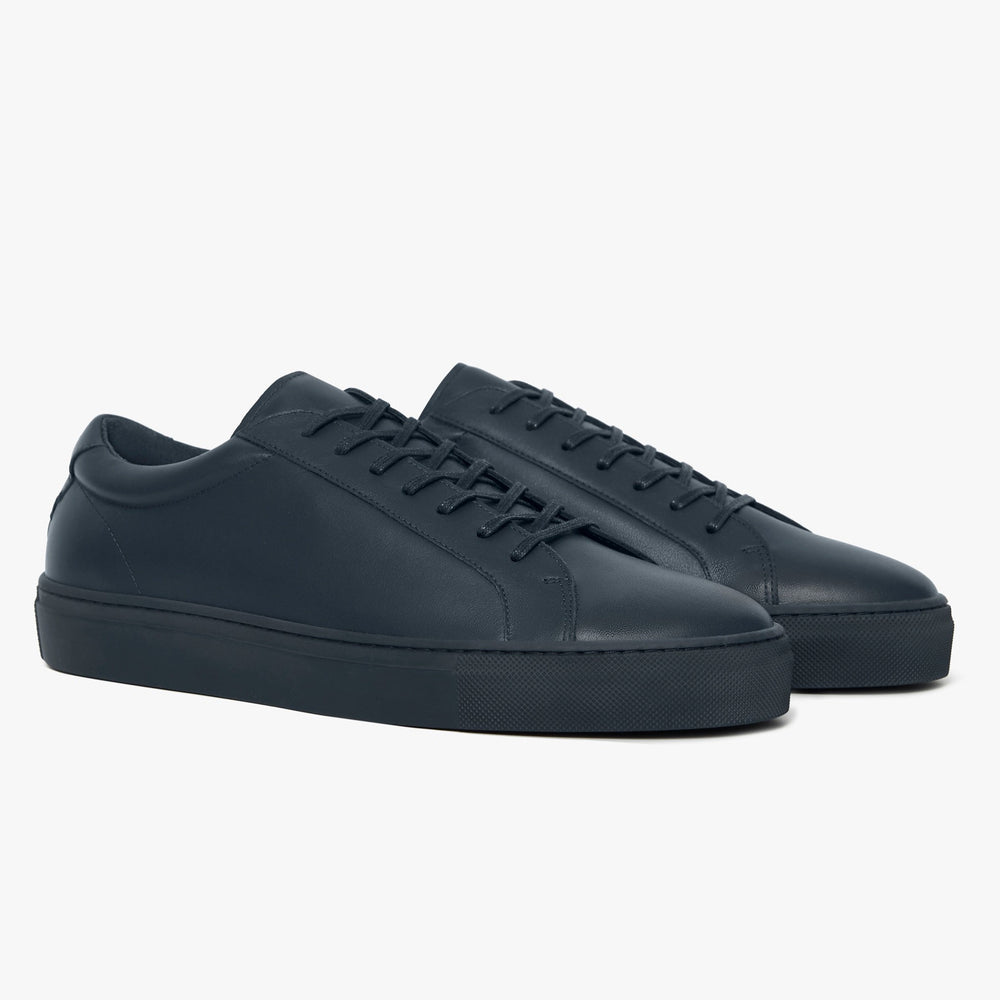 Uniform Standard Men's Series 1 minimalist leather sneaker in Blue handcrafted in Portugal