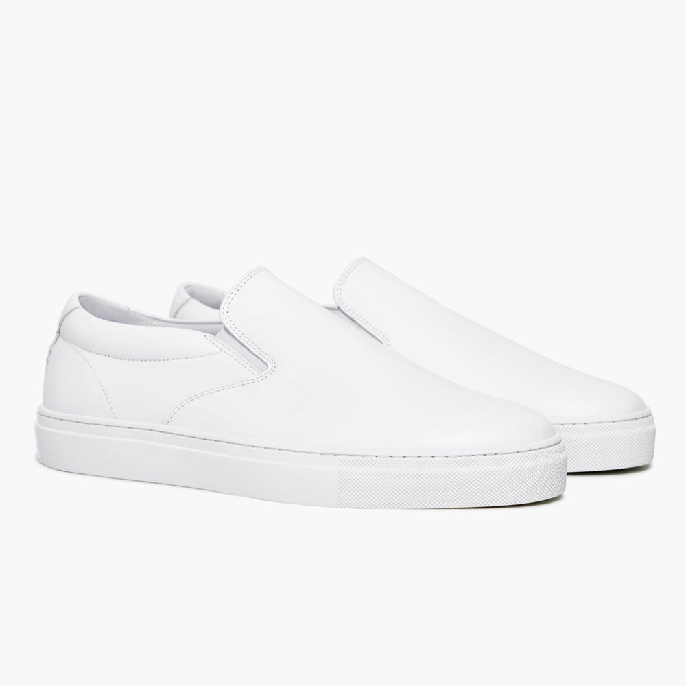 Uniform Standard Men's Series 2 minimalist leather sneaker in White handcrafted in Portugal