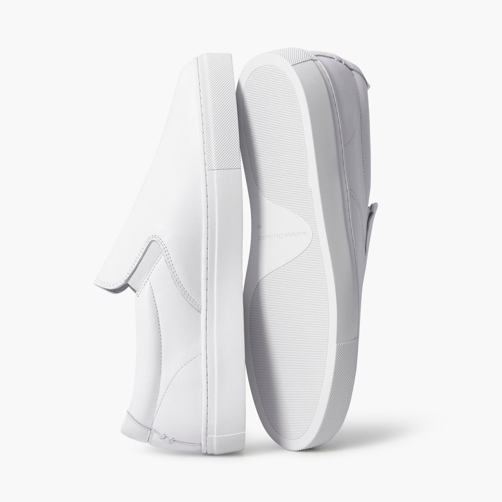 Uniform Standard Men's Series 2 minimalist leather sneaker in White handcrafted in Portugal