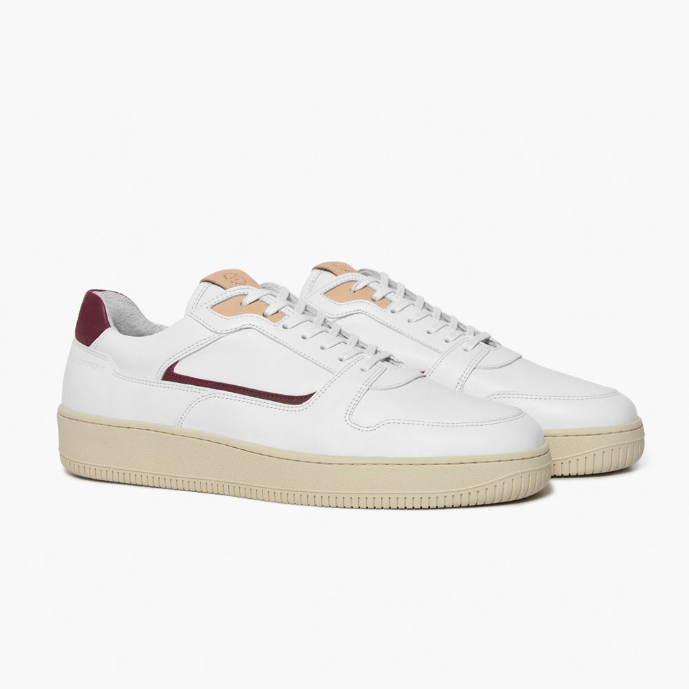 Uniform Standard Men's Series 5 minimalist leather sneaker in White handcrafted in Portugal