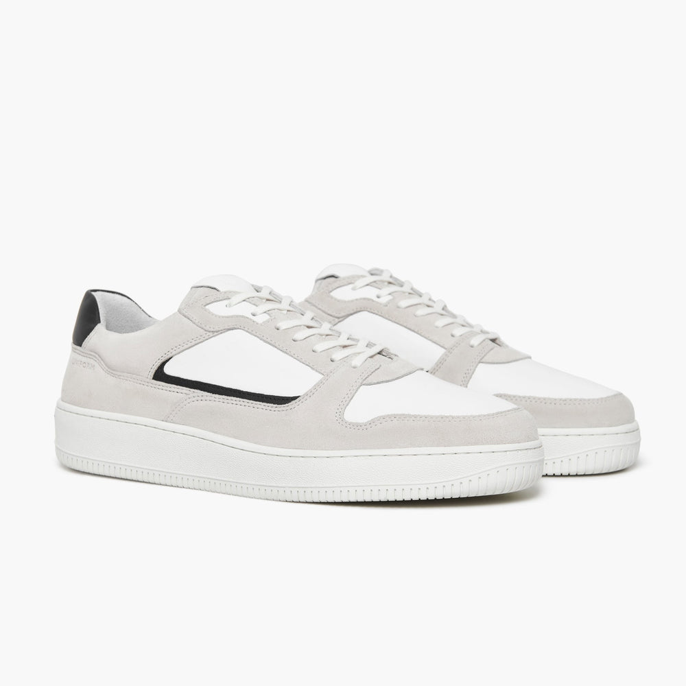 Uniform Standard Men's Series 5 minimalist leather sneaker in White handcrafted in Portugal