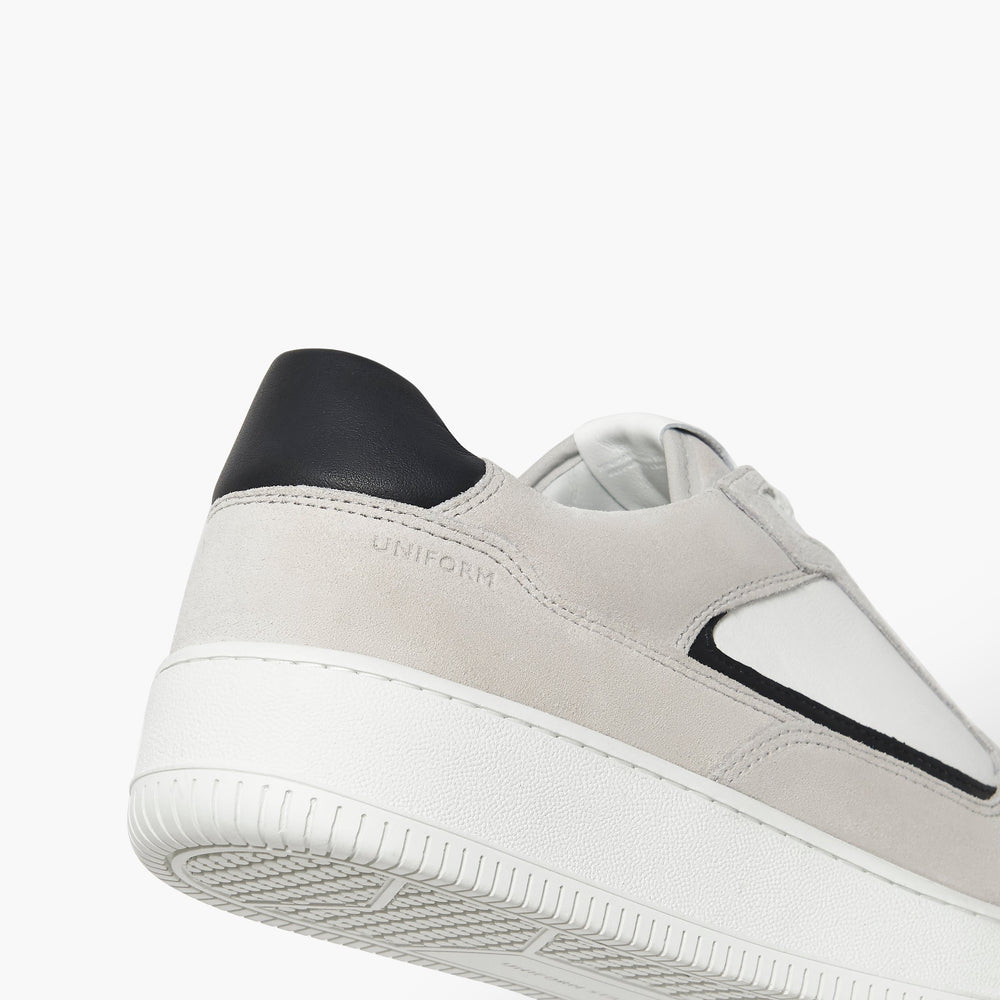 Uniform Standard Men's Series 5 minimalist leather sneaker in White handcrafted in Portugal