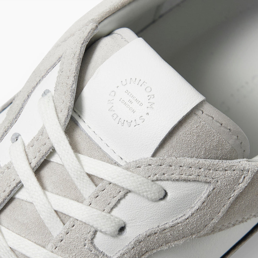 Uniform Standard Men's Series 5 minimalist leather sneaker in White handcrafted in Portugal