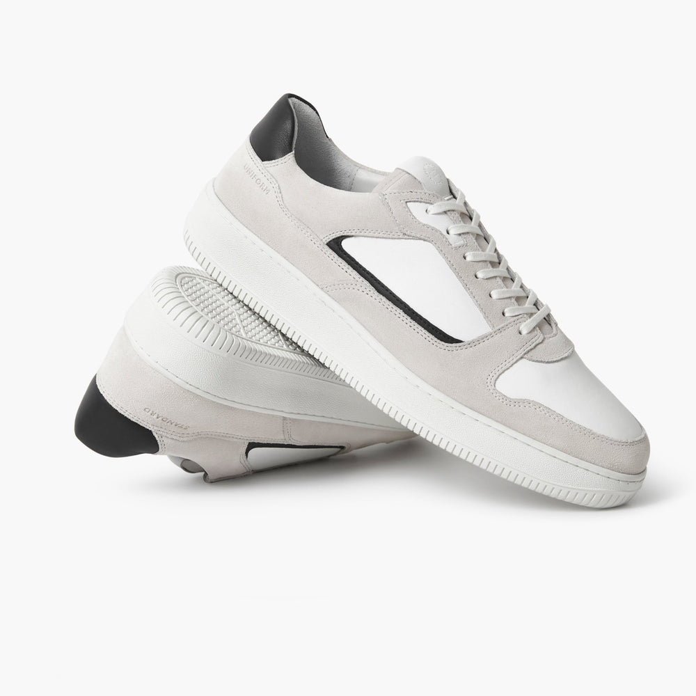 Uniform Standard Men's Series 5 minimalist leather sneaker in White handcrafted in Portugal