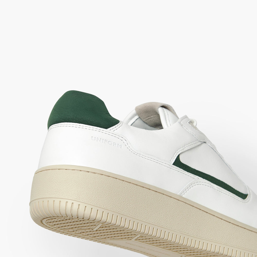 Uniform Standard Men's Series 5 minimalist leather sneaker in White handcrafted in Portugal
