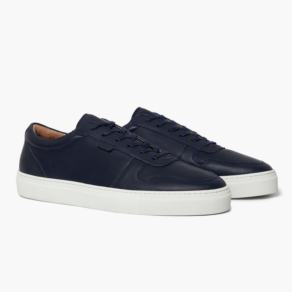 Uniform Standard Men's Series 6 minimalist leather sneaker in Blue handcrafted in Portugal