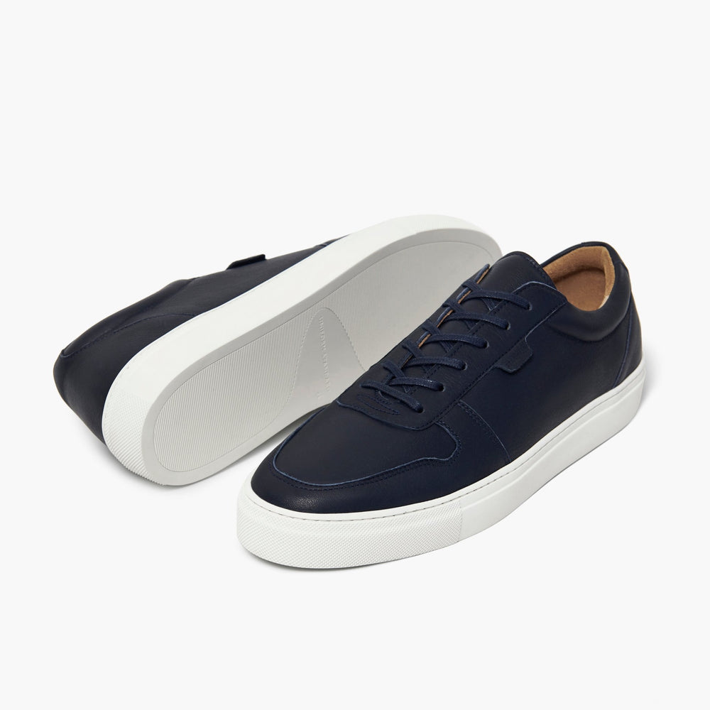 Uniform Standard Men's Series 6 minimalist leather sneaker in Blue handcrafted in Portugal
