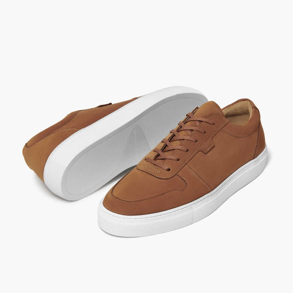 Uniform Standard Men's Series 6 minimalist nubuck leather sneaker in Brown handcrafted in Portugal