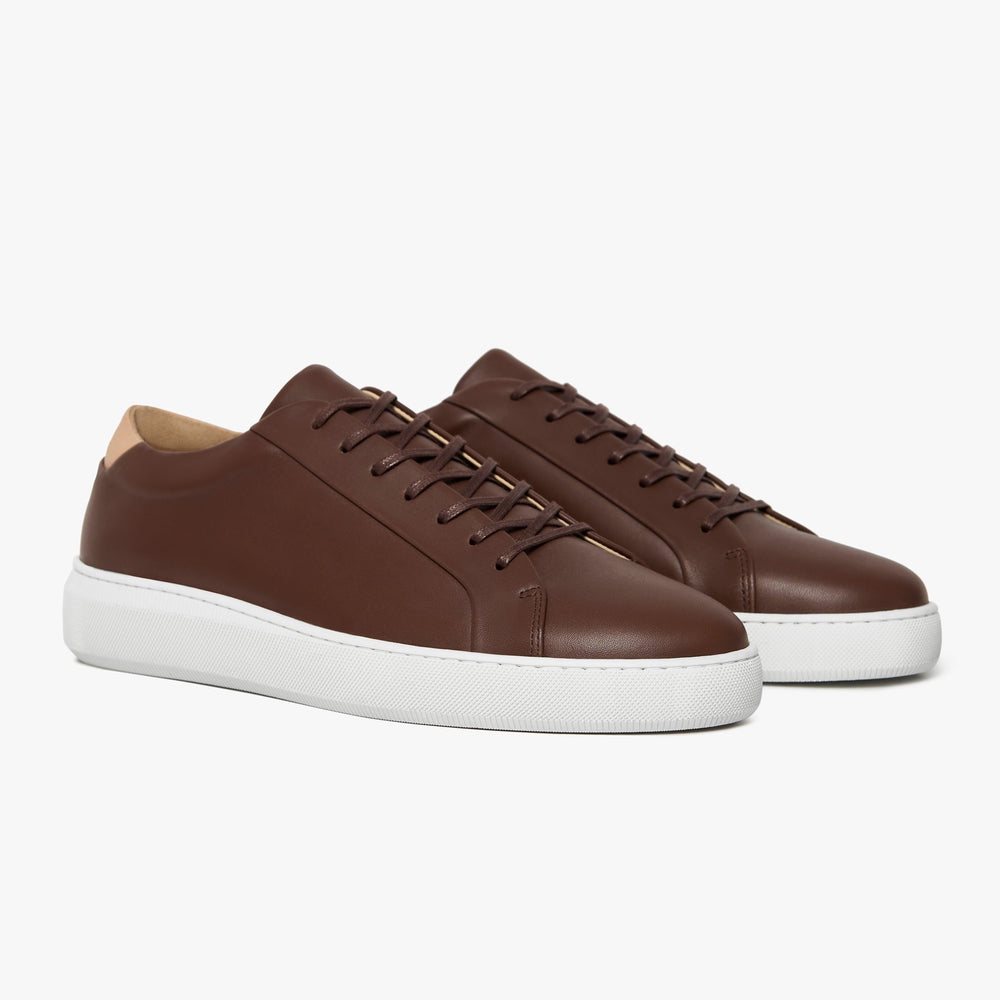 Uniform Standard Men's Series 8 minimalist leather sneaker in Brown handcrafted in Portugal