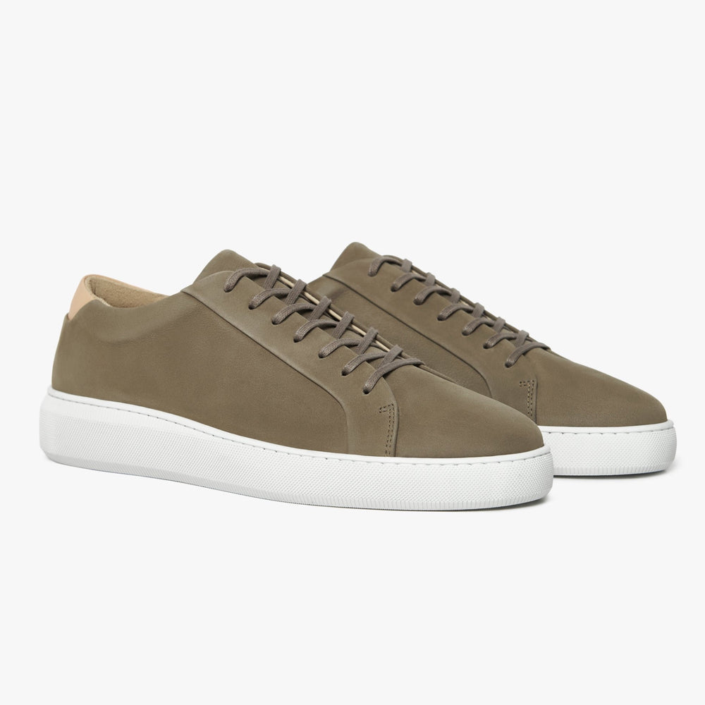 Uniform Standard Men's Series 8 minimalist nubuck leather sneaker in Brown handcrafted in Portugal