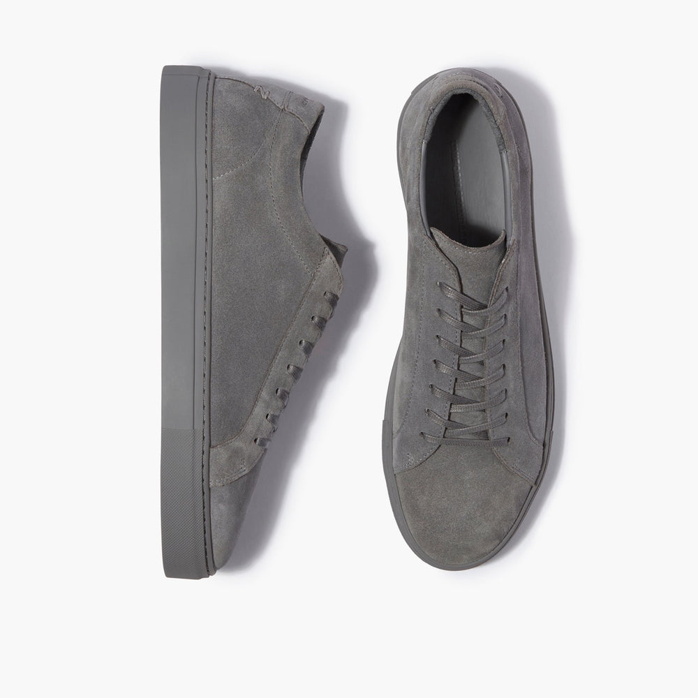 Uniform Standard Men's Series 1 minimalist suede sneaker in Grey handcrafted in Portugal