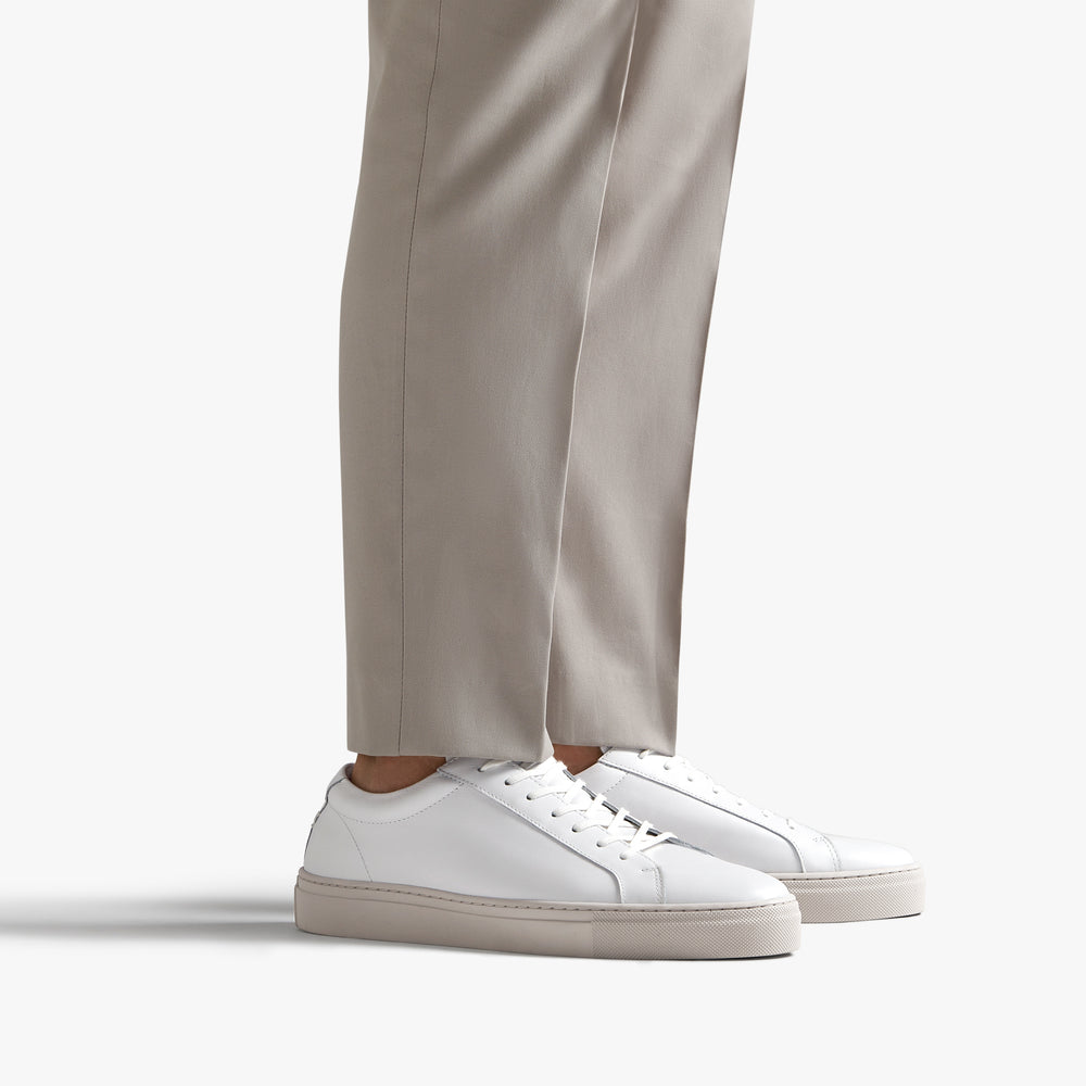 Uniform Standard Men's Series 1 minimalist leather sneaker in White handcrafted in Portugal