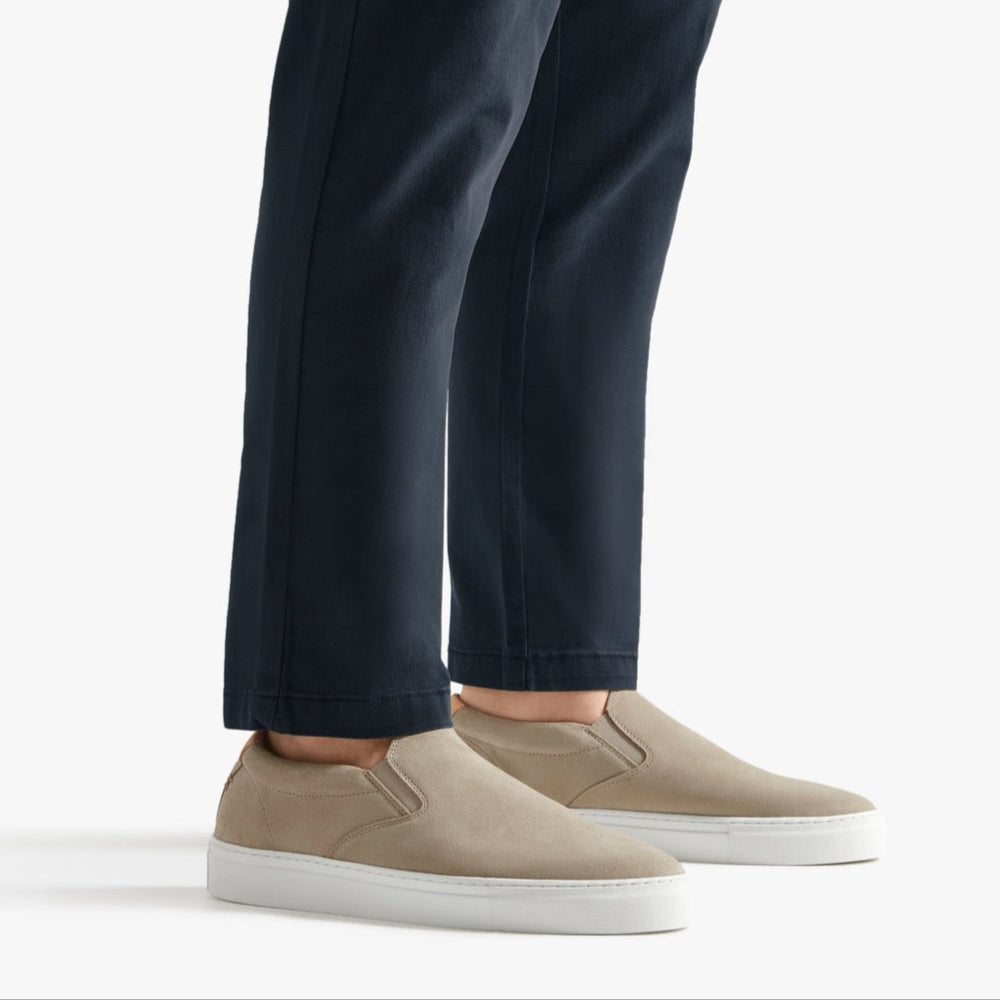 Uniform Standard Men's Series 2 minimalist suede sneaker in Beige handcrafted in Portugal