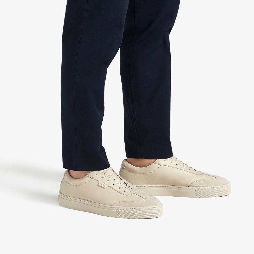 Uniform Standard Men's Series 3 minimalist leather sneaker in Beige handcrafted in Portugal