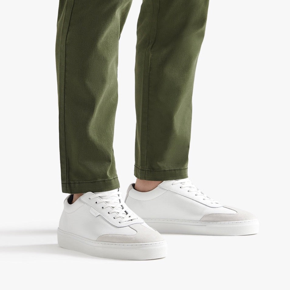 Uniform Standard Men's Series 3 minimalist leather sneaker in White handcrafted in Portugal