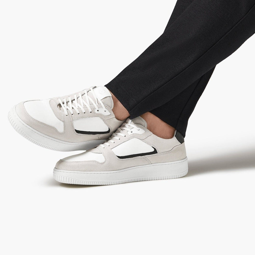 Uniform Standard Men's Series 5 minimalist leather sneaker in White handcrafted in Portugal