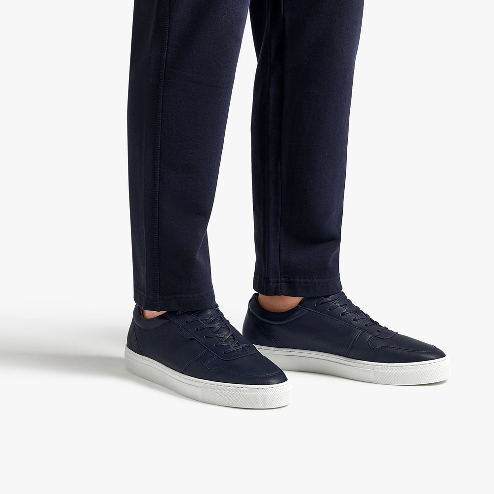 Uniform Standard Men's Series 6 minimalist leather sneaker in Blue handcrafted in Portugal
