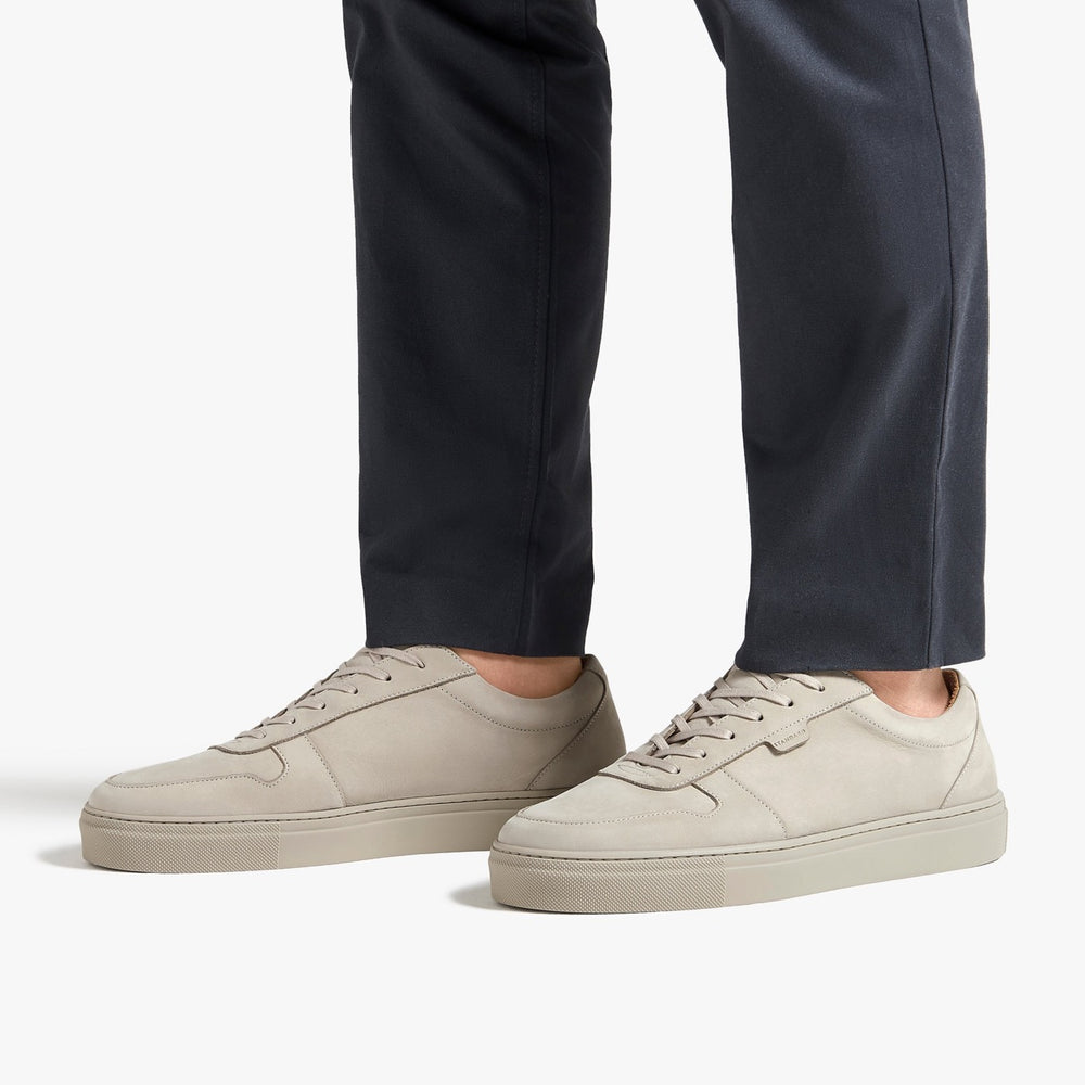 Uniform Standard Men's Series 6 minimalist nubuck leather sneaker in Beige handcrafted in Portugal