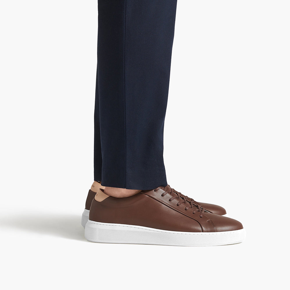 Uniform Standard Men's Series 8 minimalist leather sneaker in Brown handcrafted in Portugal